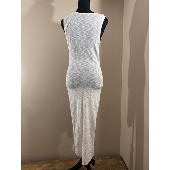 Express Ivory Slub Deep V-neck Sleeveless Tunic Sweater XS/S - Picture 6 of 7